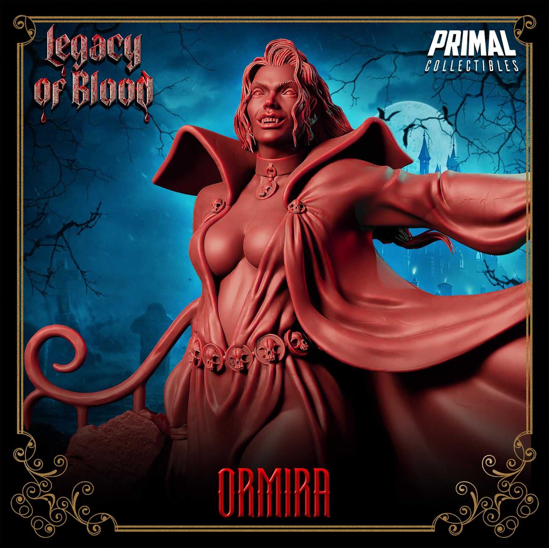 Ormira Darklord - Legacy of Blood 3D Printed Resin RPG/Tabletop/Boardgames Miniature Primal Collectibles