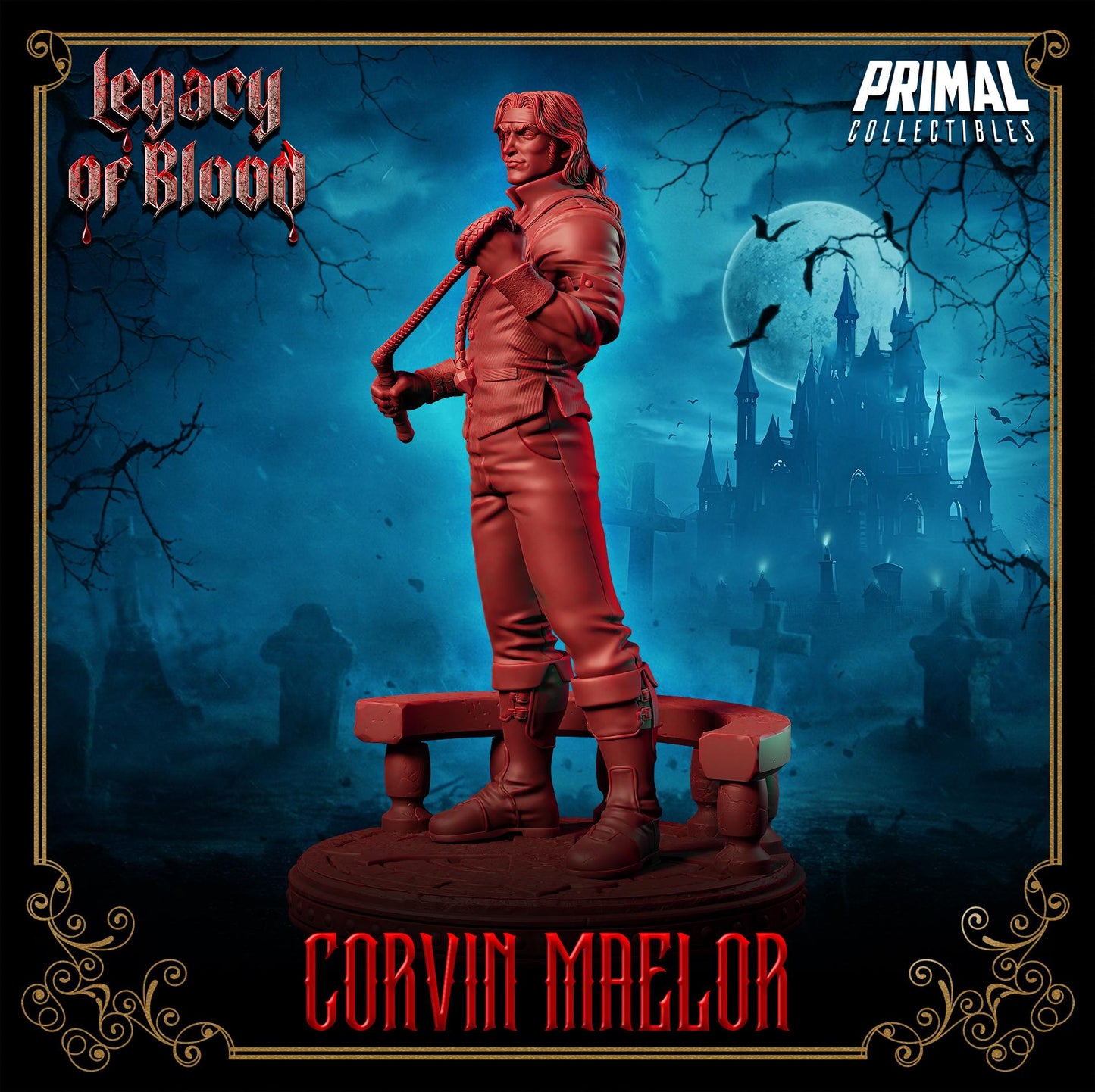 Corvin Maelor Human - Legacy of Blood 3D Printed Resin RPG/Tabletop/Boardgames Miniature Primal Collectibles