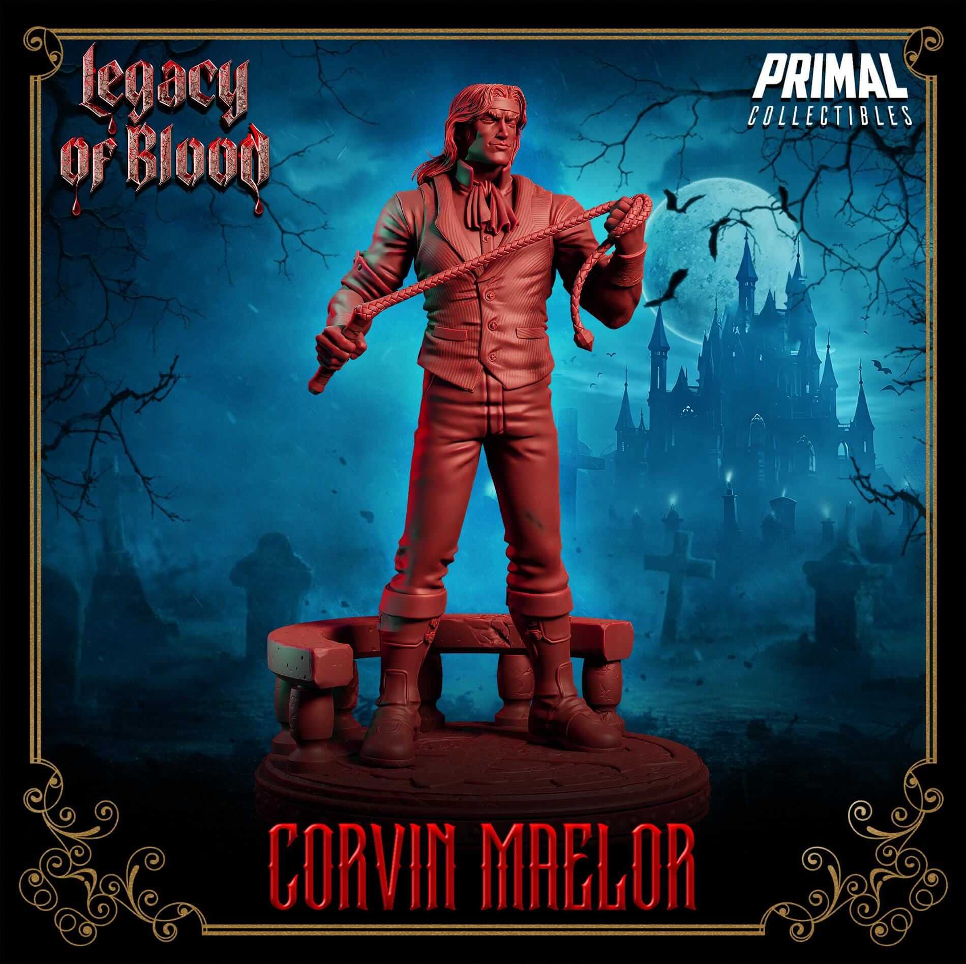 Corvin Maelor Human - Legacy of Blood 3D Printed Resin RPG/Tabletop/Boardgames Miniature Primal Collectibles