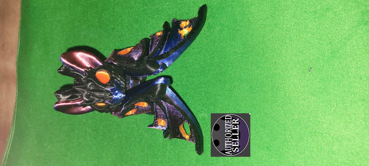 Bloody Bat - Articulated fidget - Dragon Flexi Toy - Designed by Cinderwing 3D