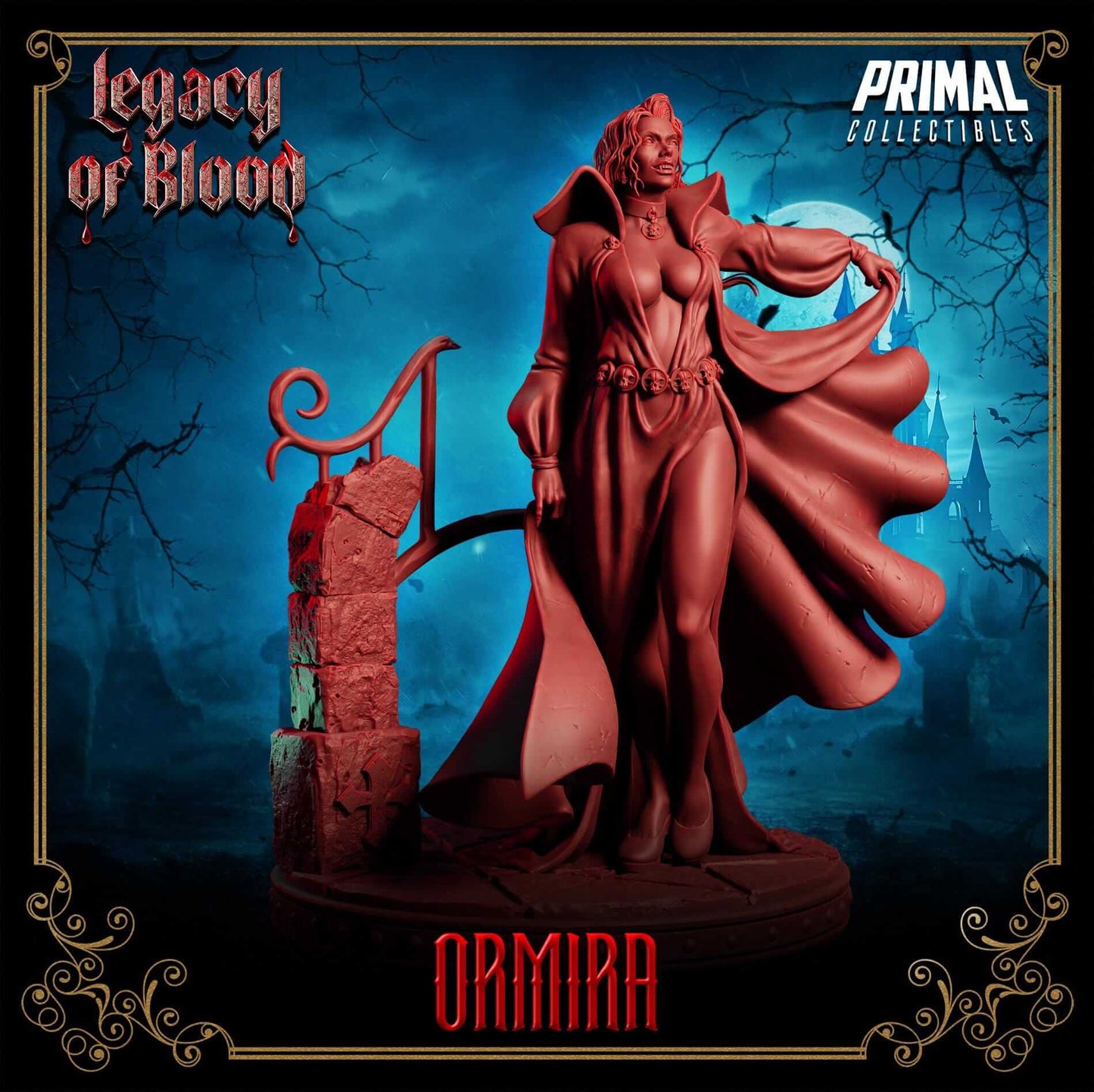 Ormira Darklord - Legacy of Blood 3D Printed Resin RPG/Tabletop/Boardgames Miniature Primal Collectibles