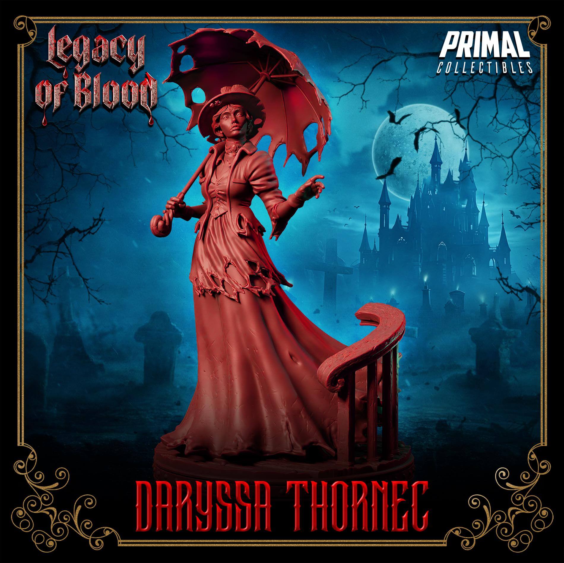 Daryssa Thornec Spirit - Legacy of Blood 3D Printed Resin RPG/Tabletop/Boardgames Miniature Primal Collectibles