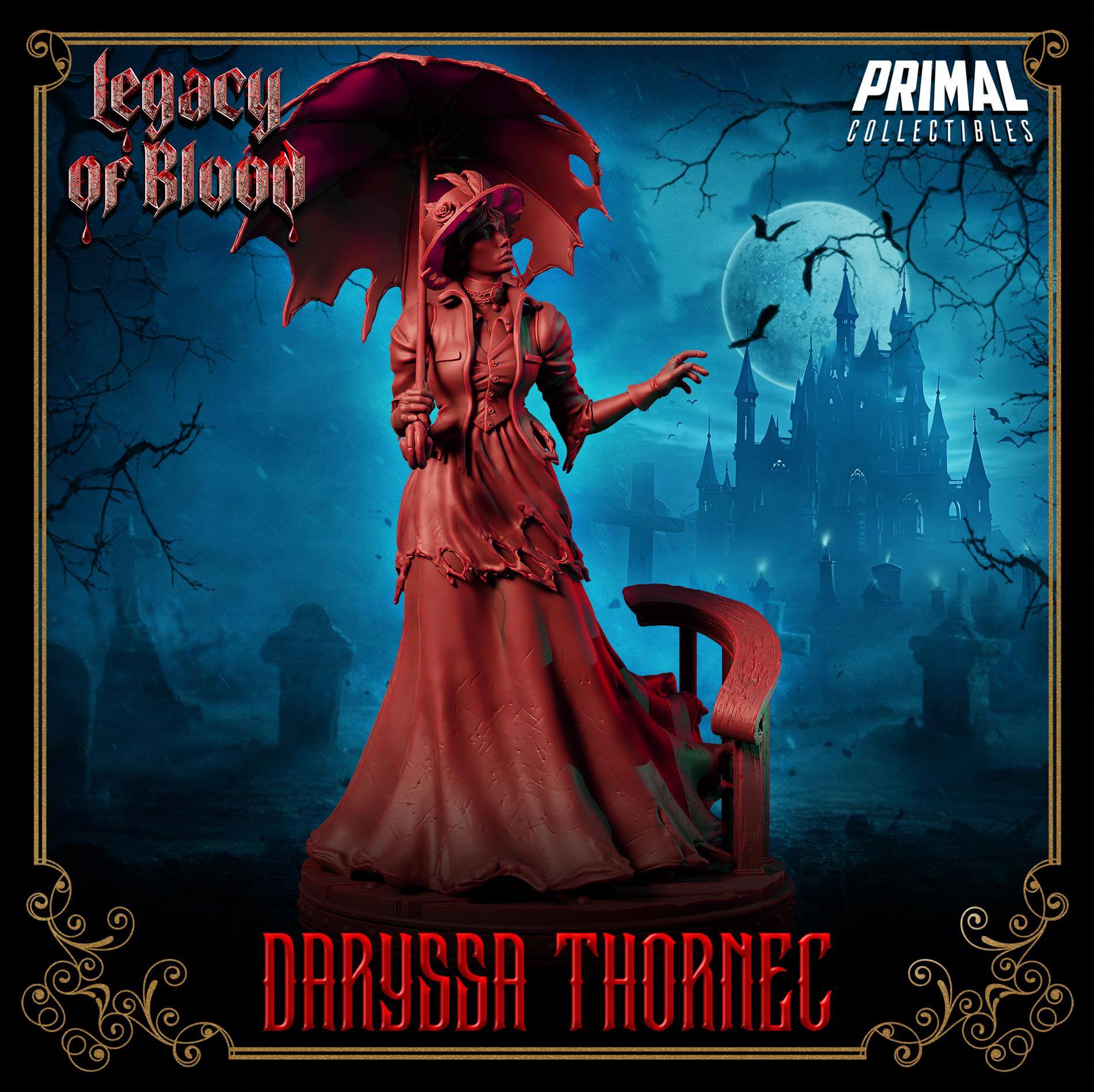Daryssa Thornec Spirit - Legacy of Blood 3D Printed Resin RPG/Tabletop/Boardgames Miniature Primal Collectibles