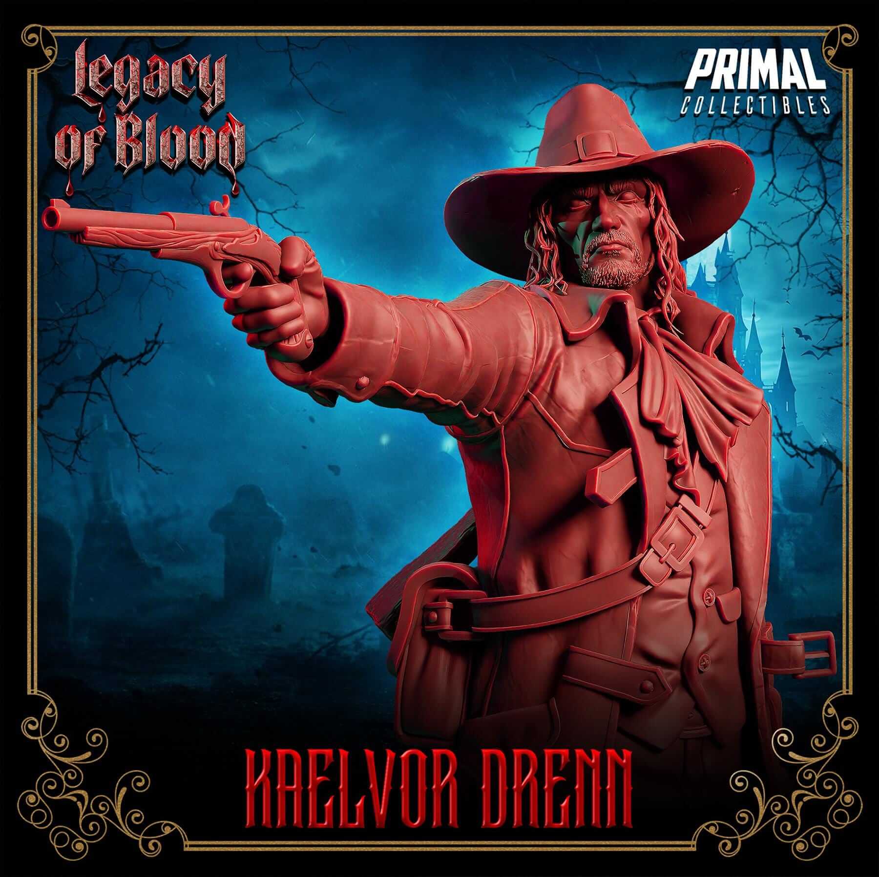 Kaelvor Dreen Hunter - Legacy of Blood 3D Printed Resin RPG/Tabletop/Boardgames Miniature Primal Collectibles