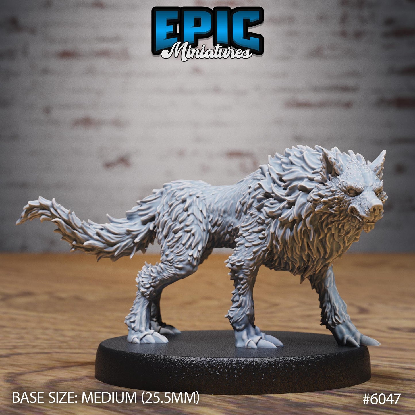 3D Resin Miniature Wolf Spirit Huntress - D&D Epic Miniatures