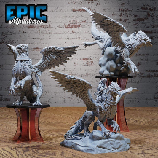 3D Resin Miniature Noble Griffon Set v1 - D&D - Epic Miniatures