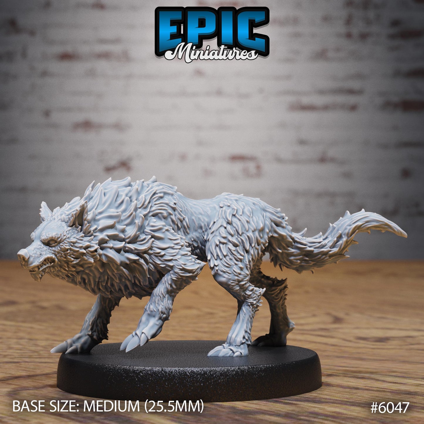 3D Resin Miniature Wolf Spirit Huntress - D&D Epic Miniatures
